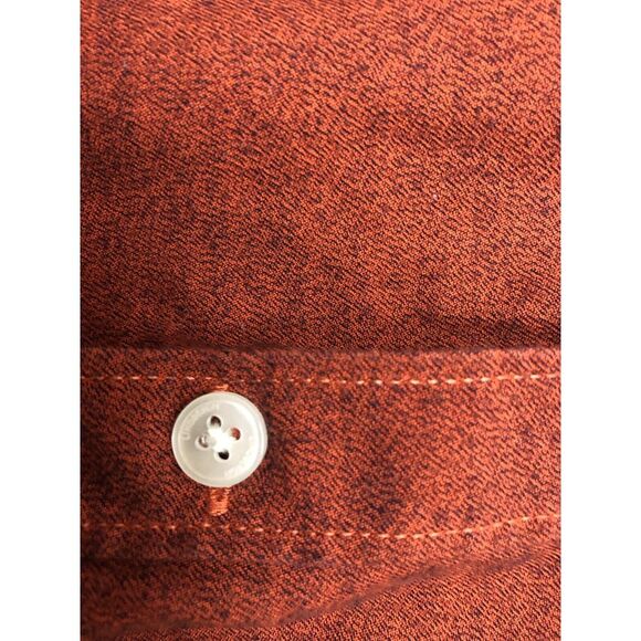 Lindbergh White Men's M Orange Heather Button Down Shirt Preppy Academia City - Picture 6 of 10